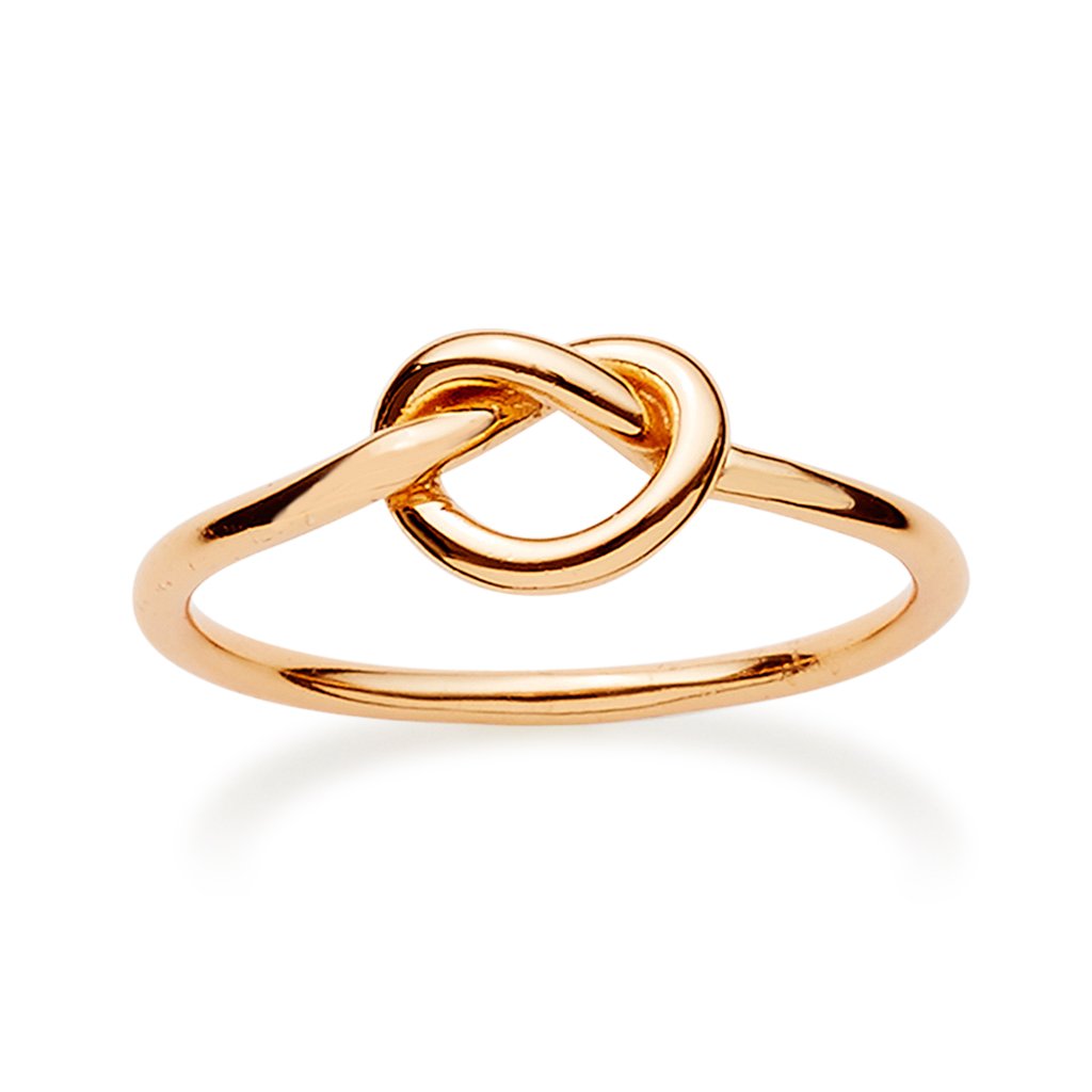 Rose gold deals knot ring