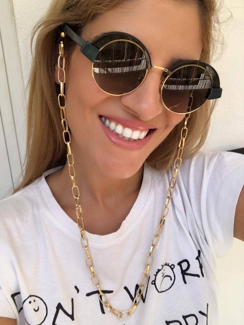 Glasses Chain - gold links
