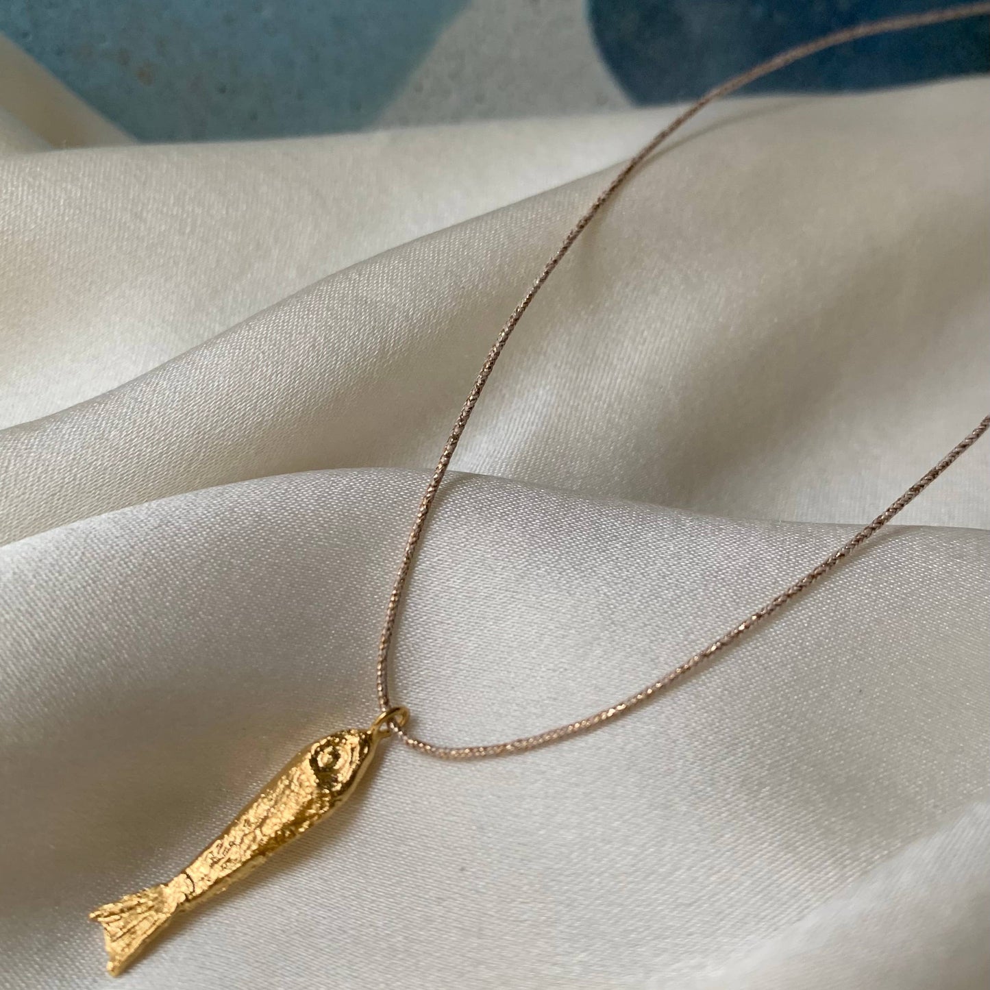 Ablette Fish Necklace on Lurex Thread
