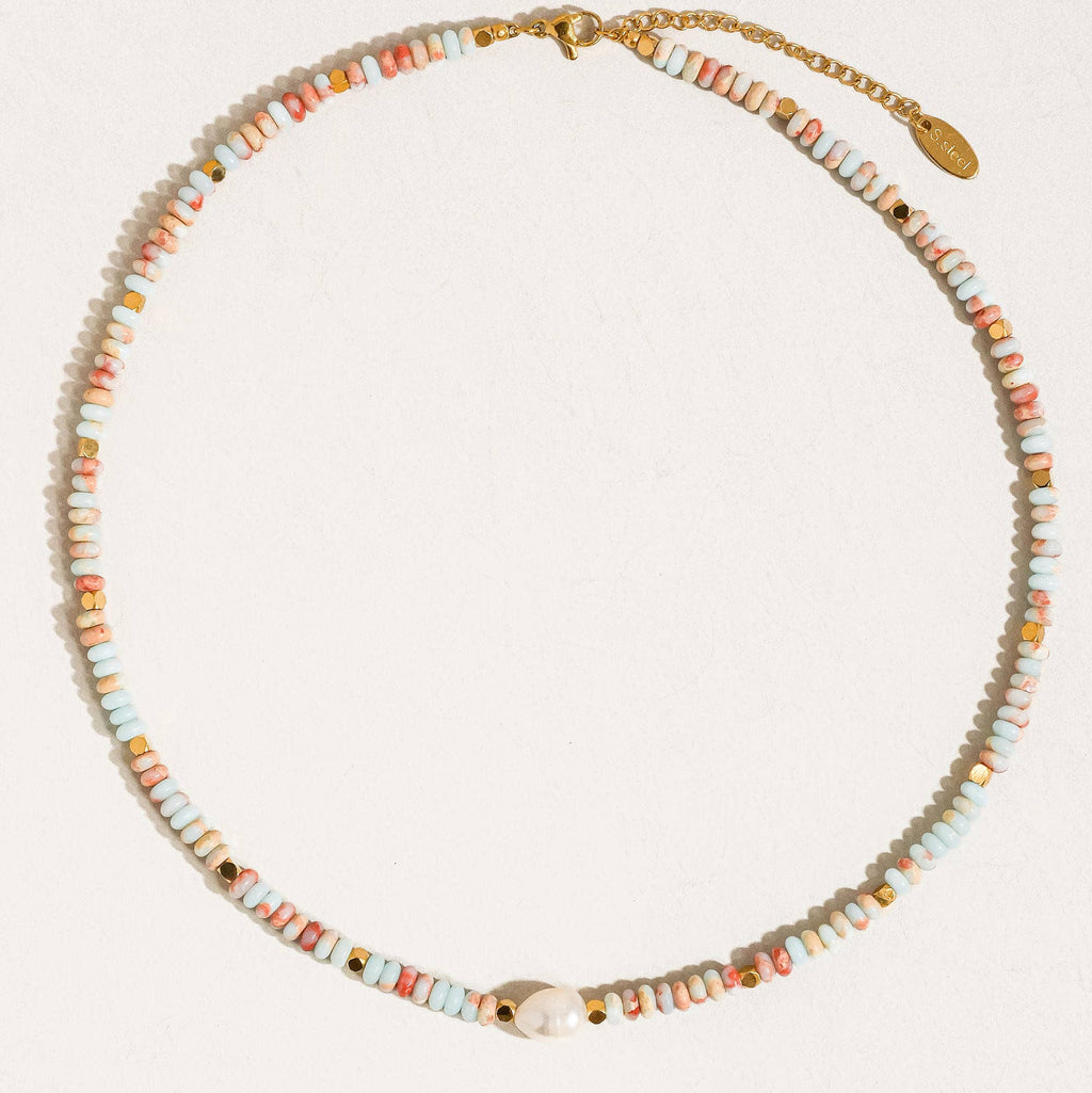 Boho Beaded Pearl Necklace